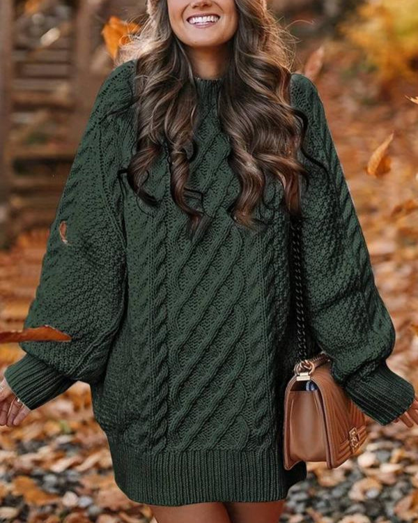 Noëlle – Oversized Dames Kabeltrui – Zacht Breisel – Comfort & Stijl