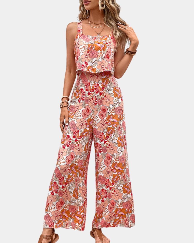 Desirree – Zomer Jumpsuit – Comfortabele Bloemenprint – Dames Set
