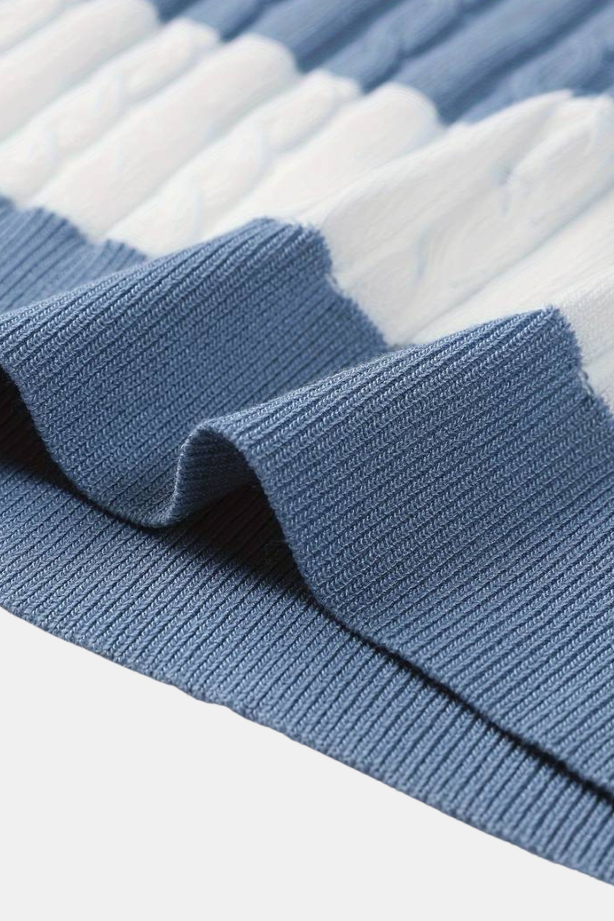 Gestreept Heren Poloshirt met Korte Mouwen – Luxe Blauw-Wit, Ademend Katoen, Casual en Sportief 4