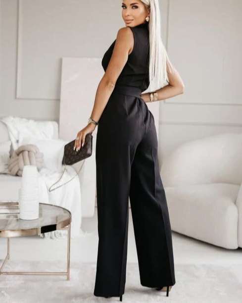 Elene – Elegante Mouwloze Jumpsuit – Dames Office Chic Look