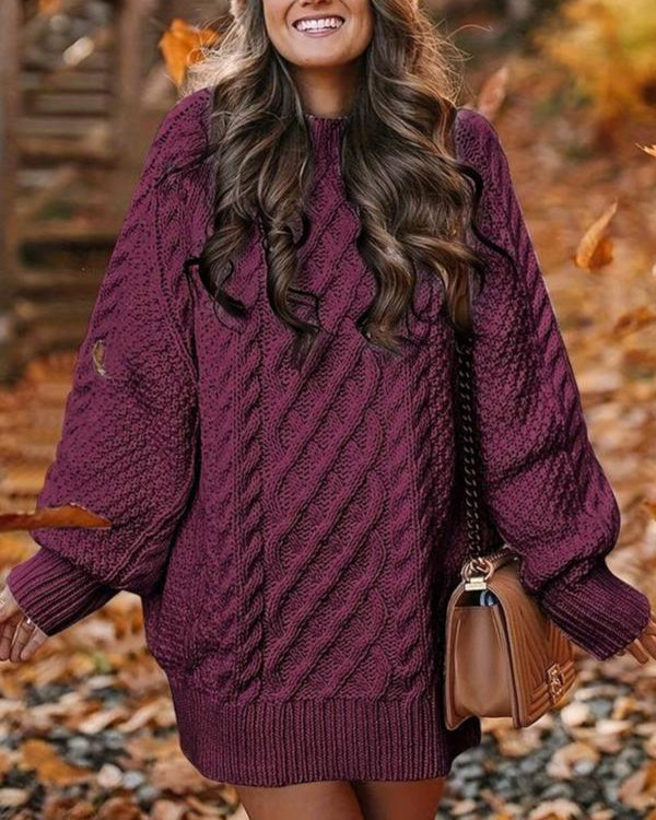 Noëlle – Oversized Dames Kabeltrui – Zacht Breisel – Comfort & Stijl