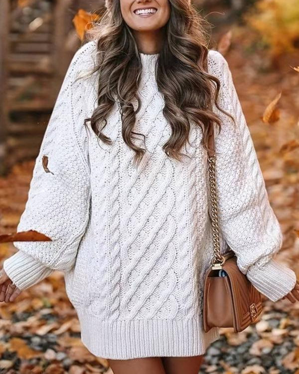 Noëlle – Oversized Dames Kabeltrui – Zacht Breisel – Comfort & Stijl