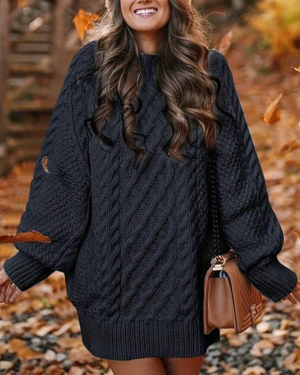 Noëlle – Oversized Dames Kabeltrui – Zacht Breisel – Comfort & Stijl