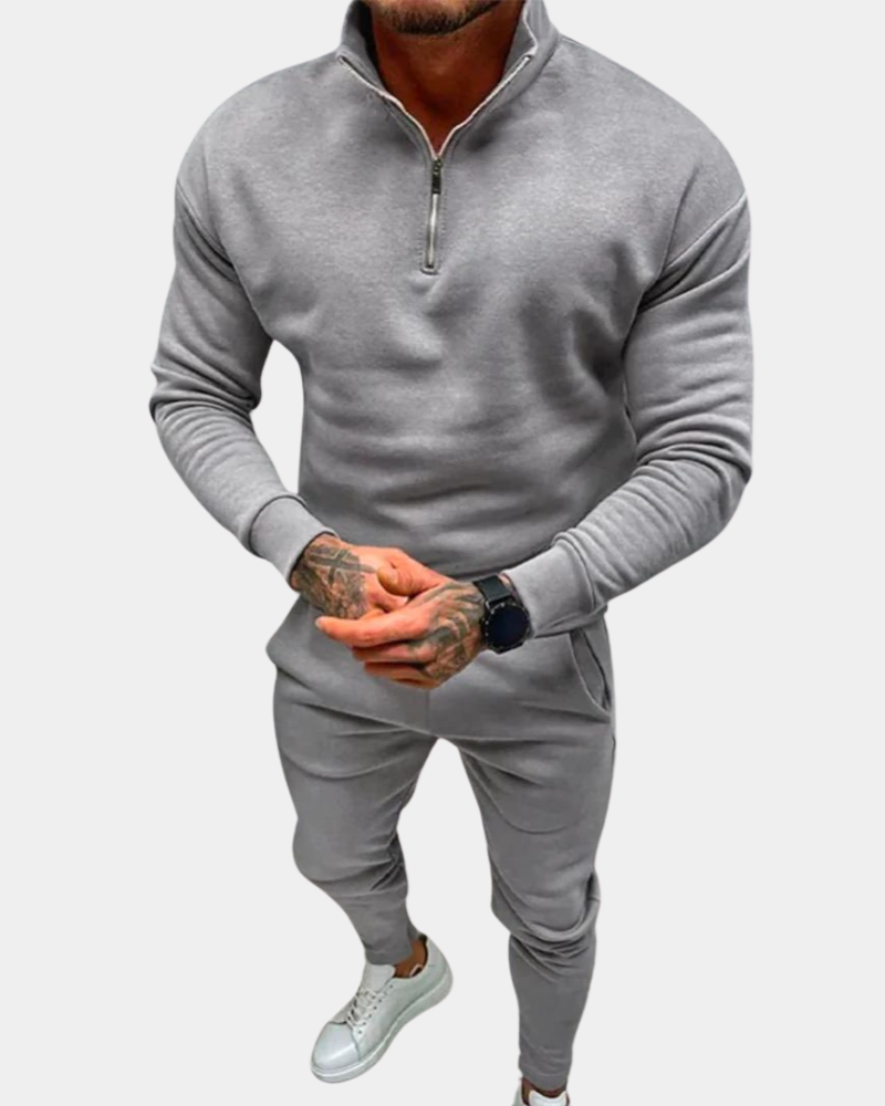 Timo | Joggingpak heren tweedelig comfortabel halve rits trui set
