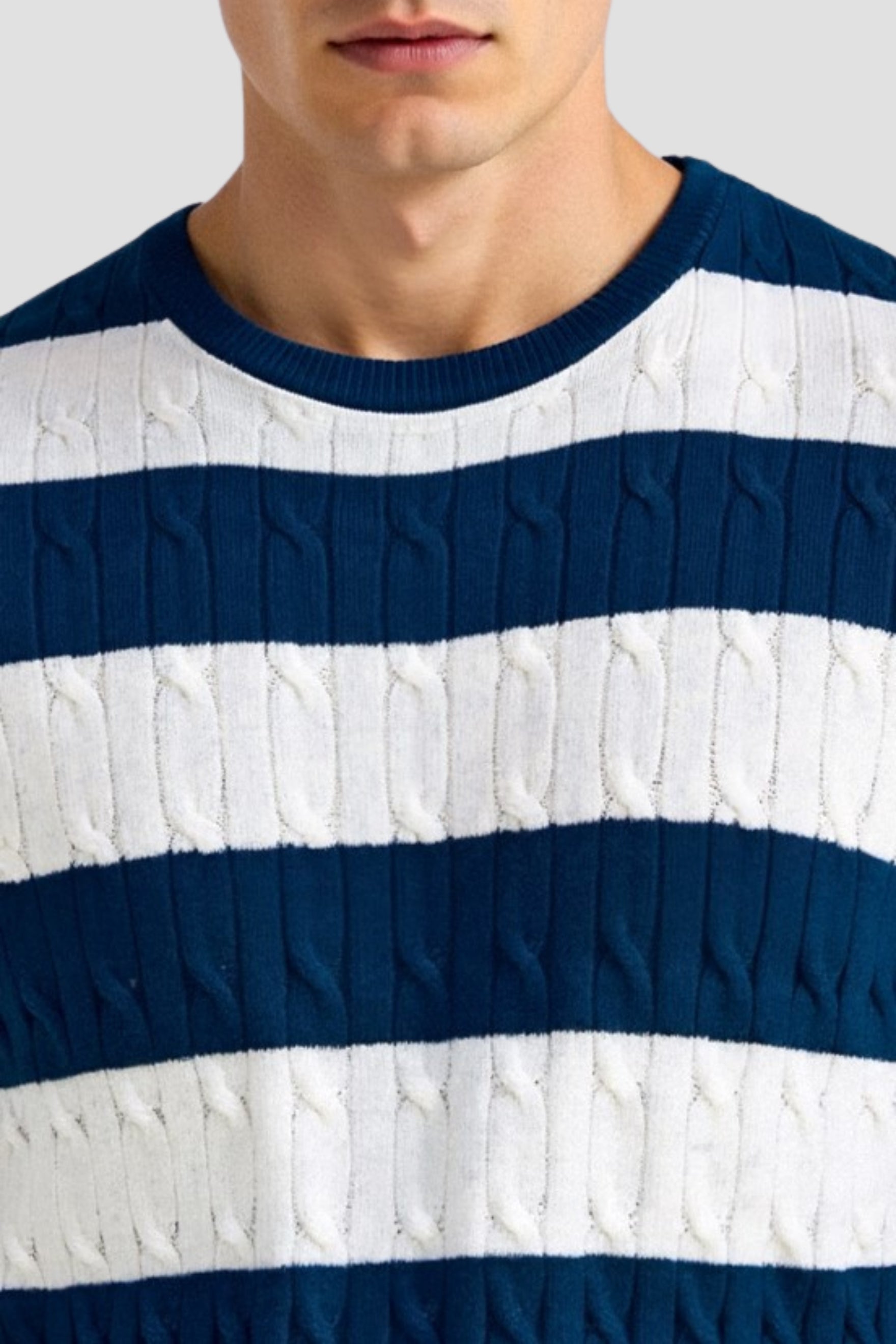 Gestreepte Herenpullover met Korte Mouwen van Katoen – Casual en Stijlvol voor Lente en Zomer 4