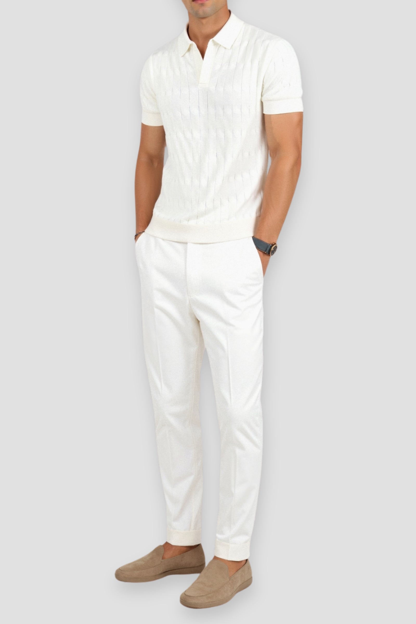 Heren Polohemd Wit – Ademend Katoen, Modern Fit, Klassieke Polokraag, Casual en Formeel 5