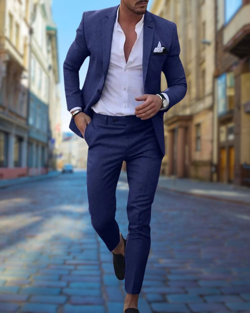 Matteo | Slim fit herenpak – 2-delig pak met blazer & pantalon – Voor bruiloft of formele gelegenheid