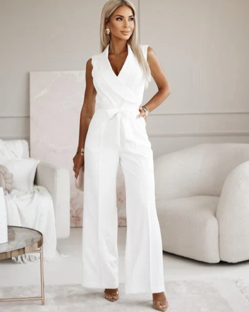 Elene – Elegante Mouwloze Jumpsuit – Dames Office Chic Look