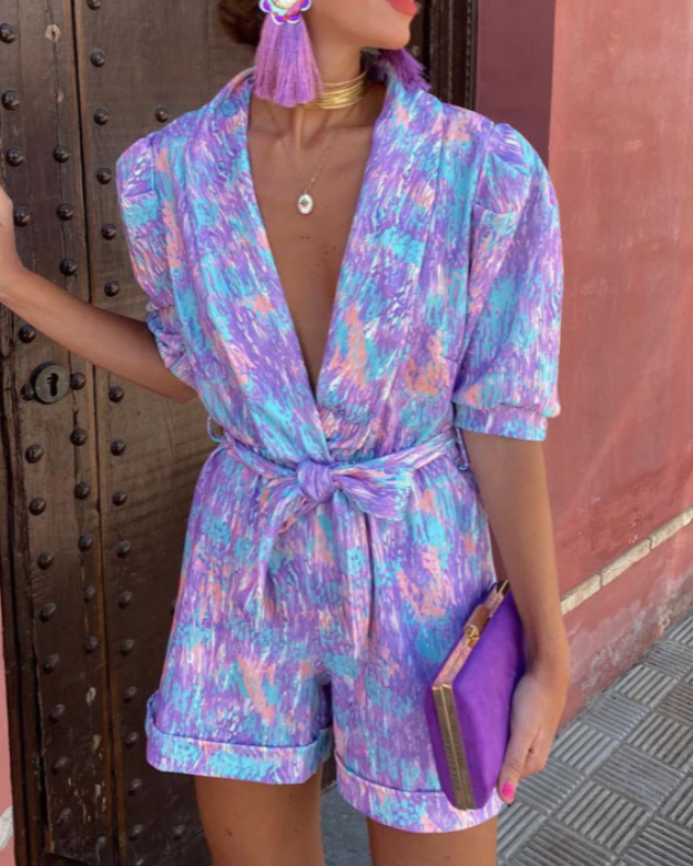 Maria – Stijlvolle Kleurrijke Jumpsuit – Vrouwelijk en Zomers Design
