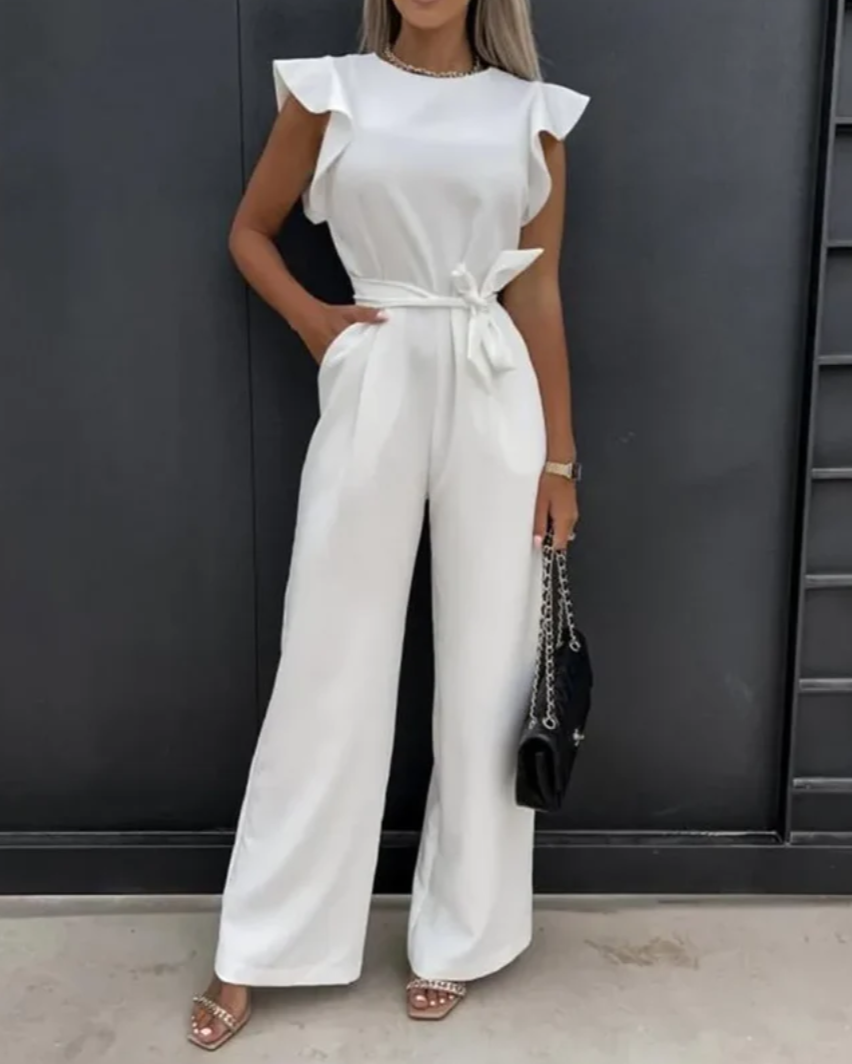 Nolanne – Chique Jumpsuit – Fladdermouwen & Wijde Pijpen – Zomerstijl
