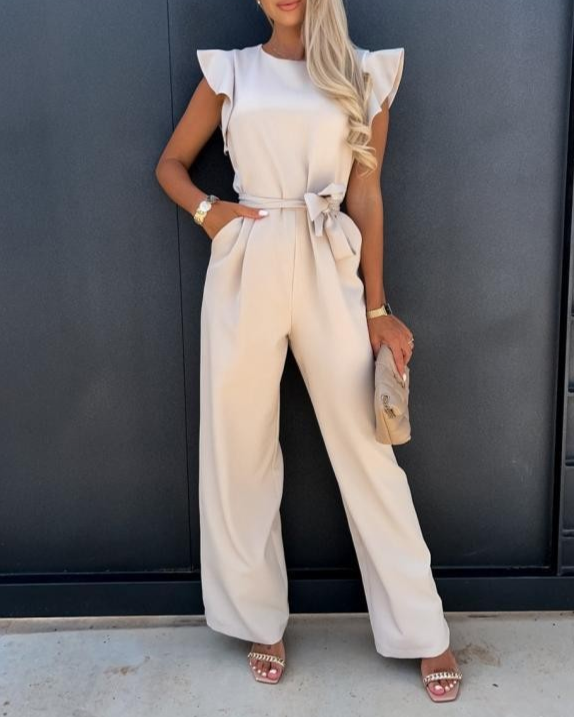 Nolanne – Chique Jumpsuit – Fladdermouwen & Wijde Pijpen – Zomerstijl