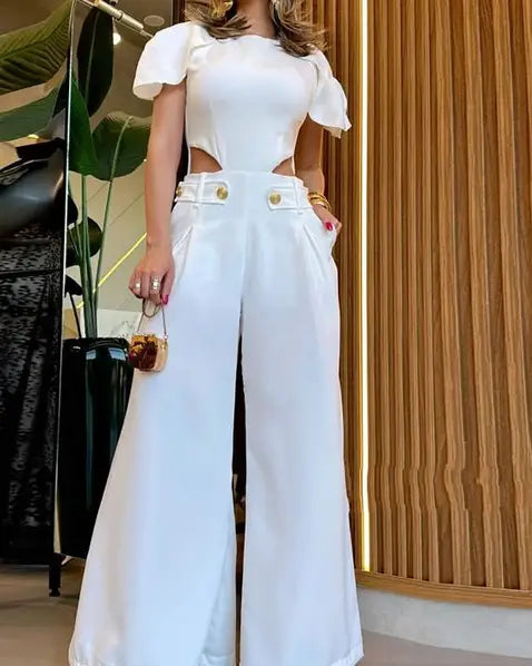 Chiara – Chic Lente Jumpsuit – Dames Elegante Bodysuitstijl