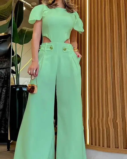 Chiara – Chic Lente Jumpsuit – Dames Elegante Bodysuitstijl