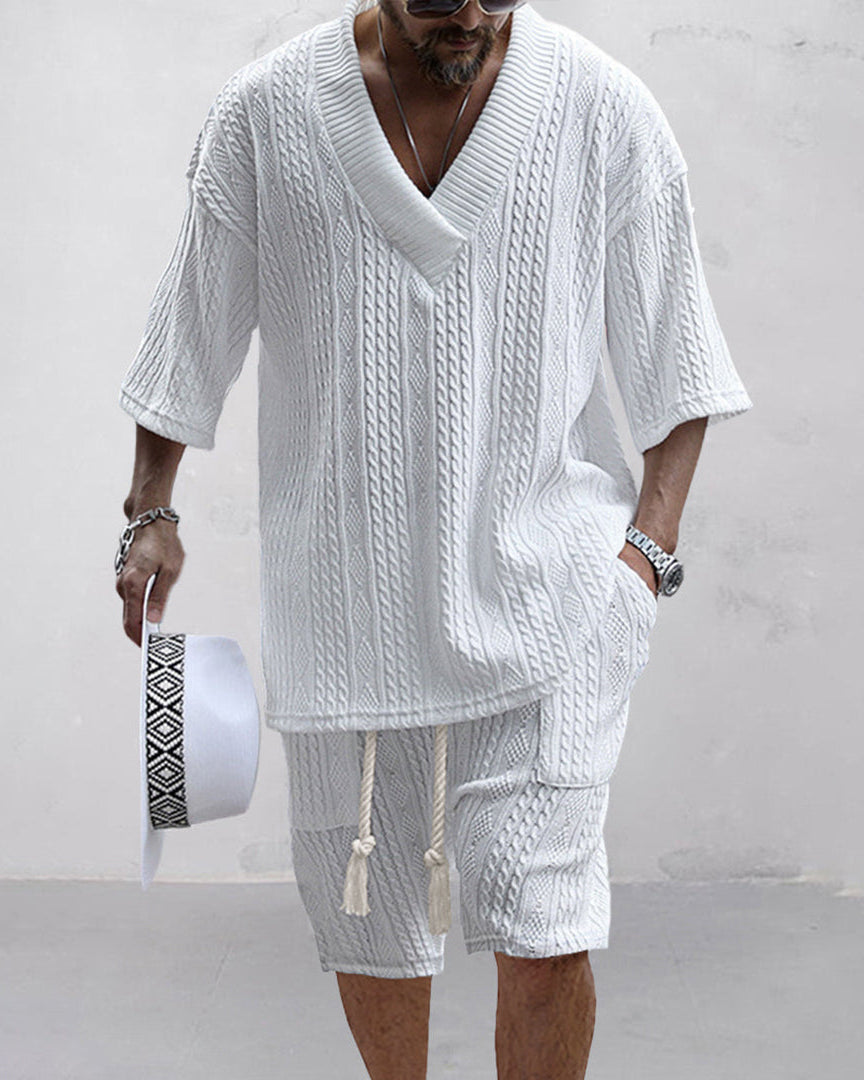 Zayne | Gebreide Casual Set Voor Mannen Met Moderne Stijl En Comfortabele Pasvorm