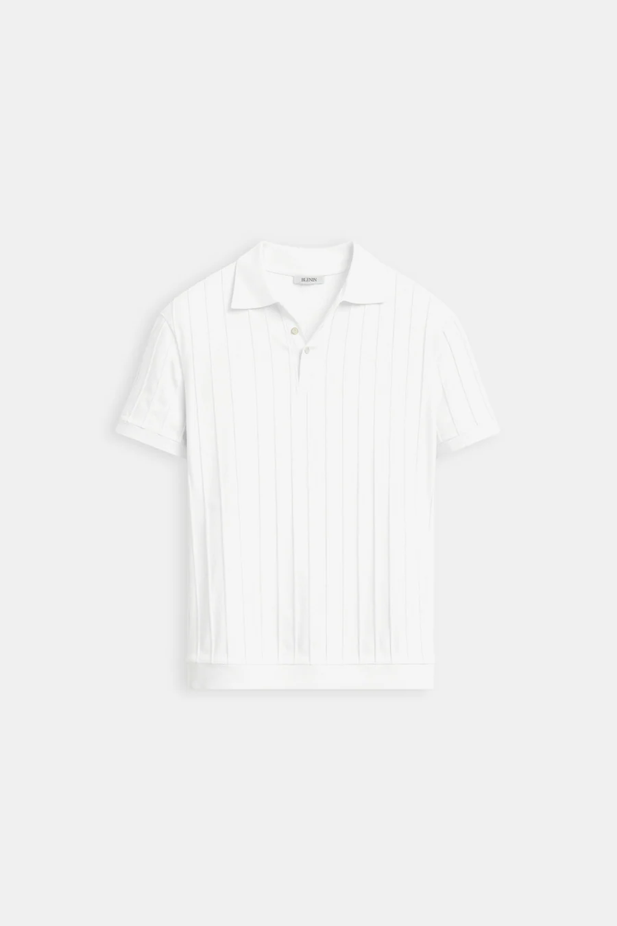 Kristoff | Witte Polo Heren Met Slim Fit En Ribstructuur Voor Tijdloze Casual Stijl