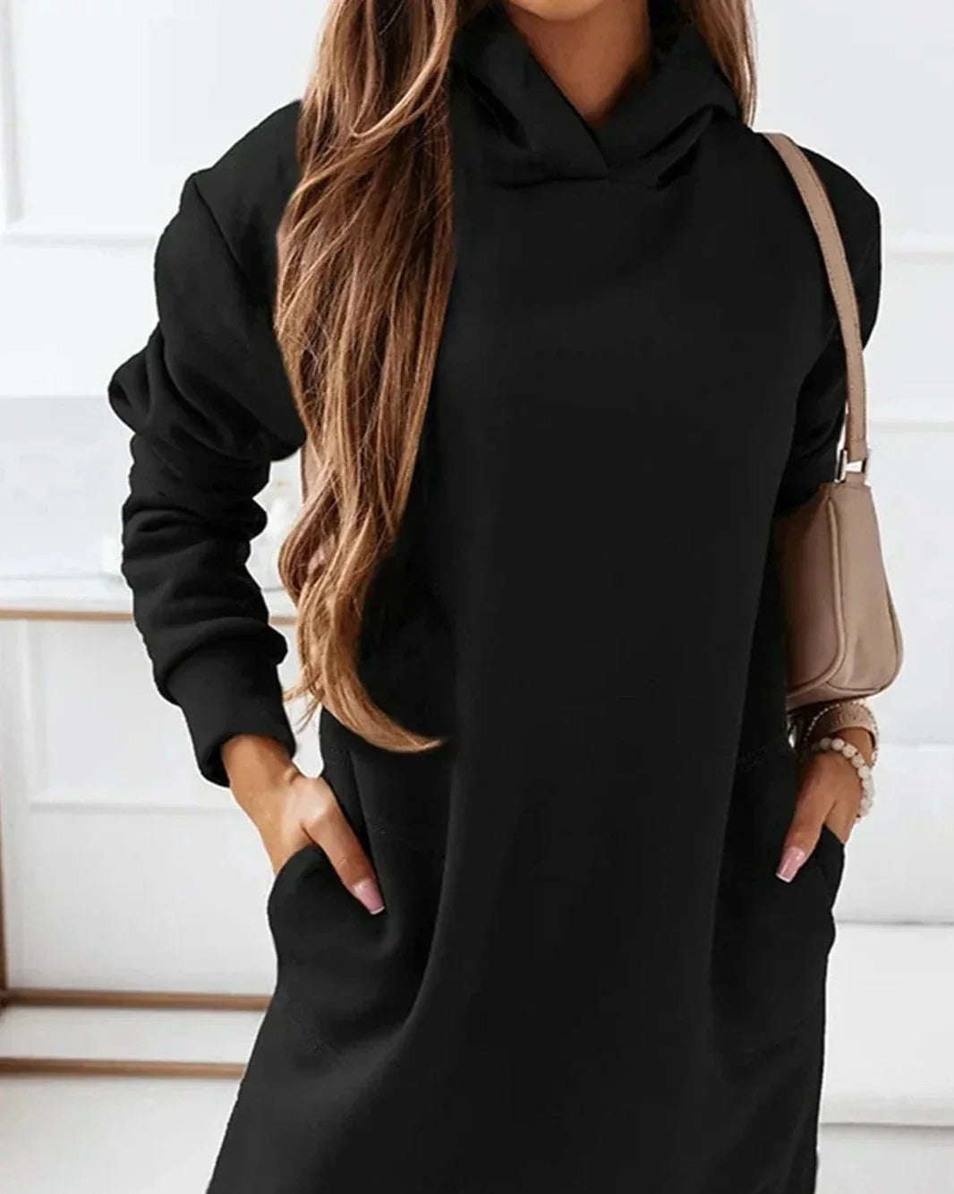 Léa – Warme Damesjurk – Met Capuchon – Comfortabel en Casual Design